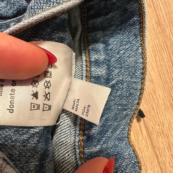 REFORMATION Liza Ultra High Rise Straight Stretch Cotton Blend Malta Size 26 - Picture 12 of 12